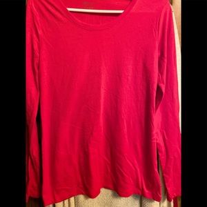 Hot pink long sleeve tee